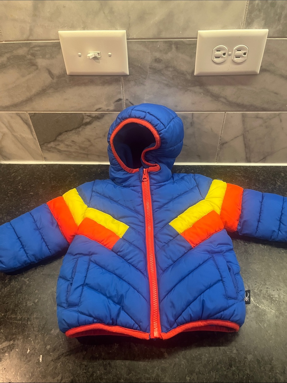 Kids Blue SPYDER Puffer Jacket
